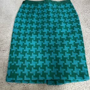Boden large houndstooth tweed pencil skirt